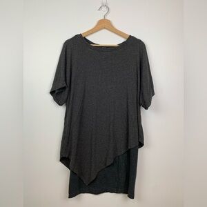 Peruvian Connection Kenmare Dress Charcoal Gray Size Medium Cotton Wool Blend